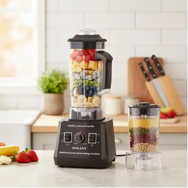 Licuadora Multiusos 5000w 9 Velocidades 2 En 1 Procesador Sokany