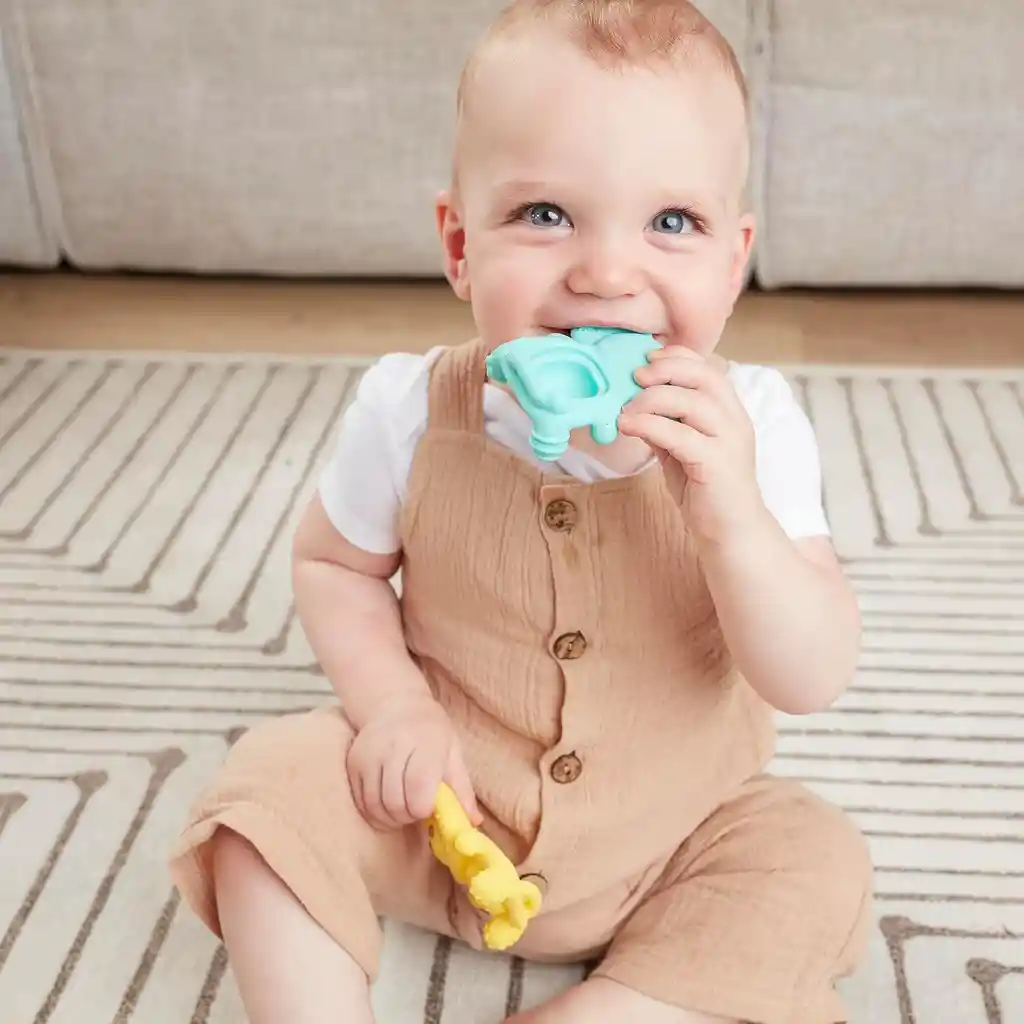 Juego De Mordedores Sensorial De Silicona De Animales Bebés