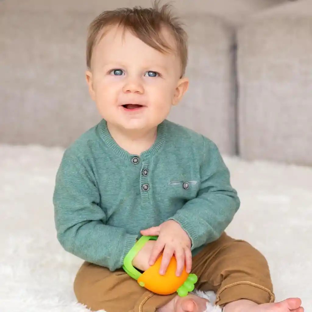 Juego Mordedor Sensorial En Forma De Zanahoria Para Bebés