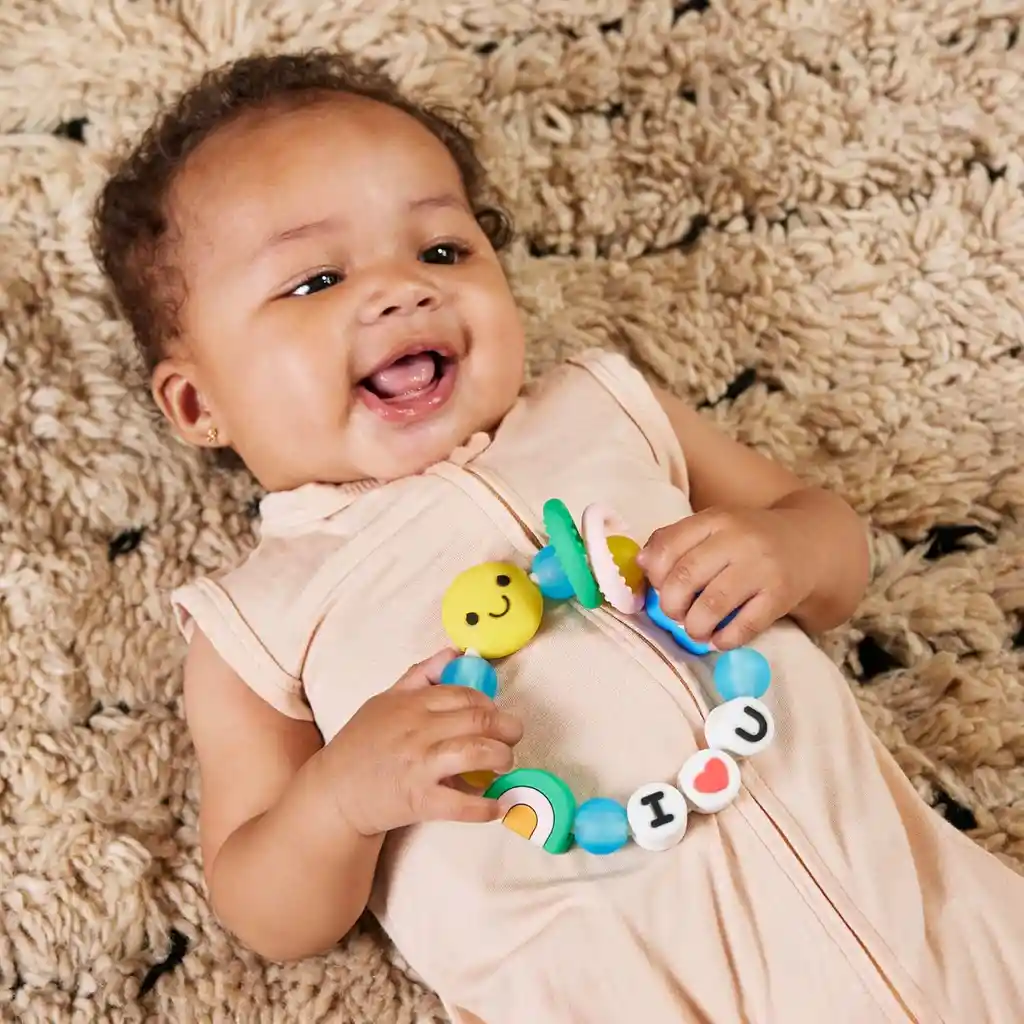 Mordedor Pulsera Sensorial Diseños Coloridos Para Bebés