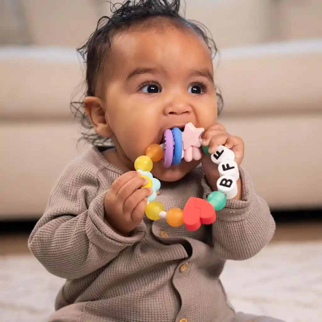 Mordedor Pulsera Sensorial Diseños Coloridos Para Bebés