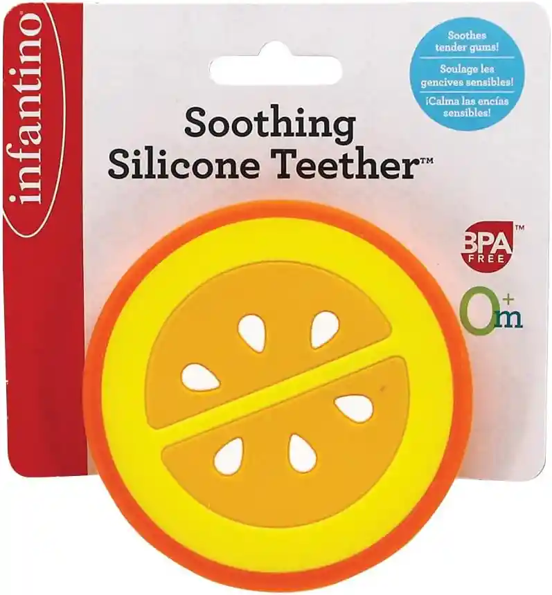 Mordedor Sensorial De Silicona En Forma De Naranja Para Bebés