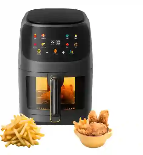 Freidora De Aire Sin Aceite 12l Schaffhausen, Digital Color Negro