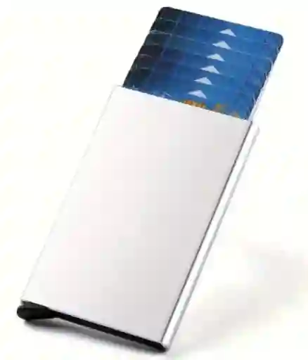Tarjetero Metálico Portatarjetas Automático Para Hombres O Mujer Anti-magnético, Ultra Delgado