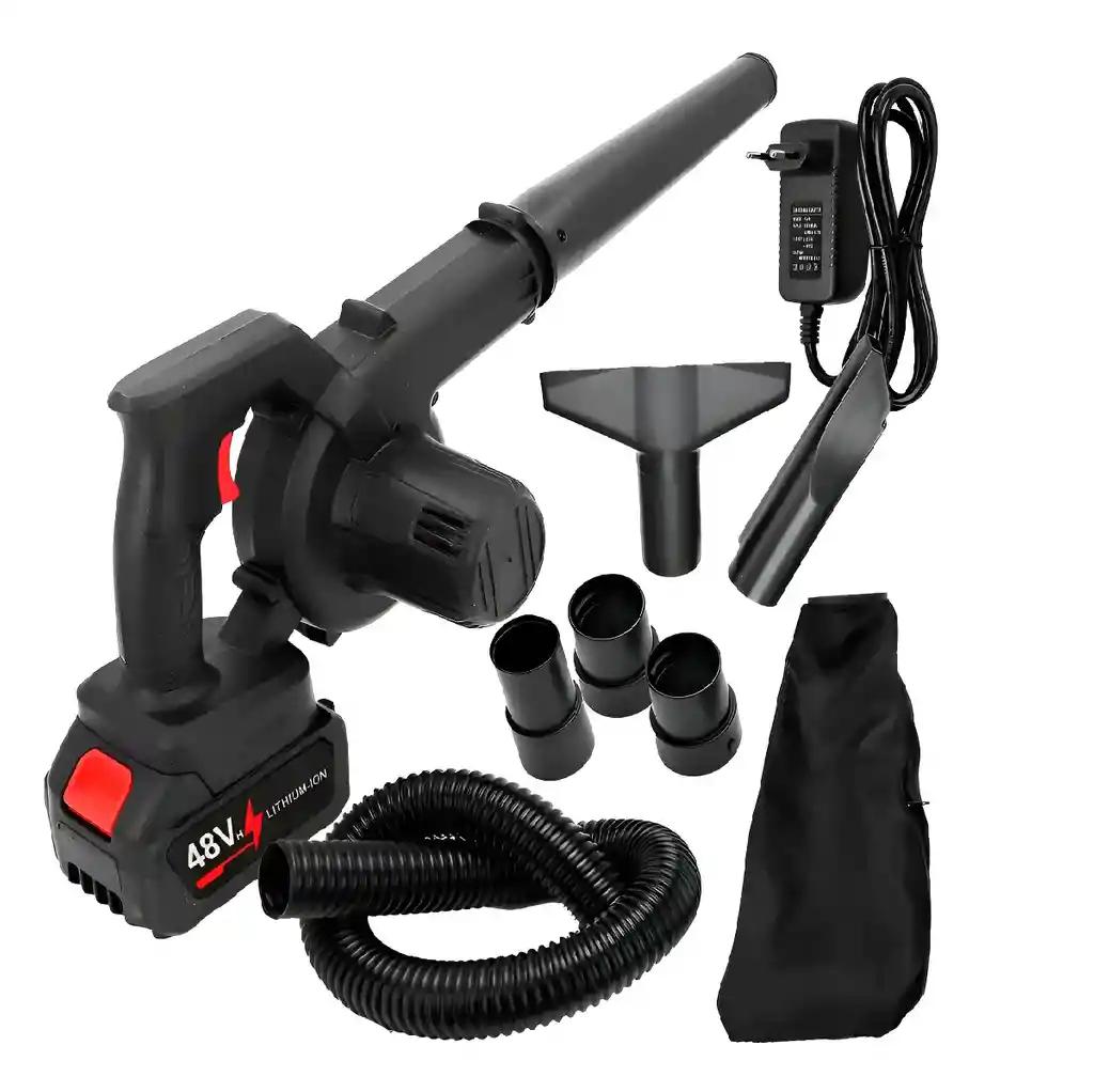 Sopladora Aspiradora Inalámbrica Profesional 2 Baterias - Negro
