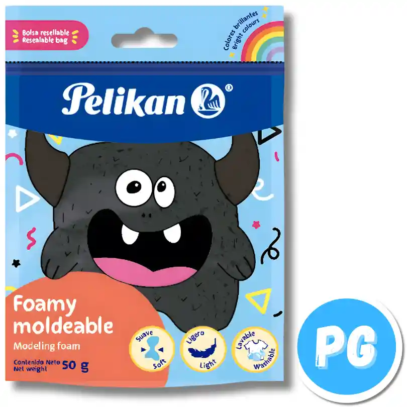 Paquete Fomi Moldeable Pelikan X50 Gramos Negro