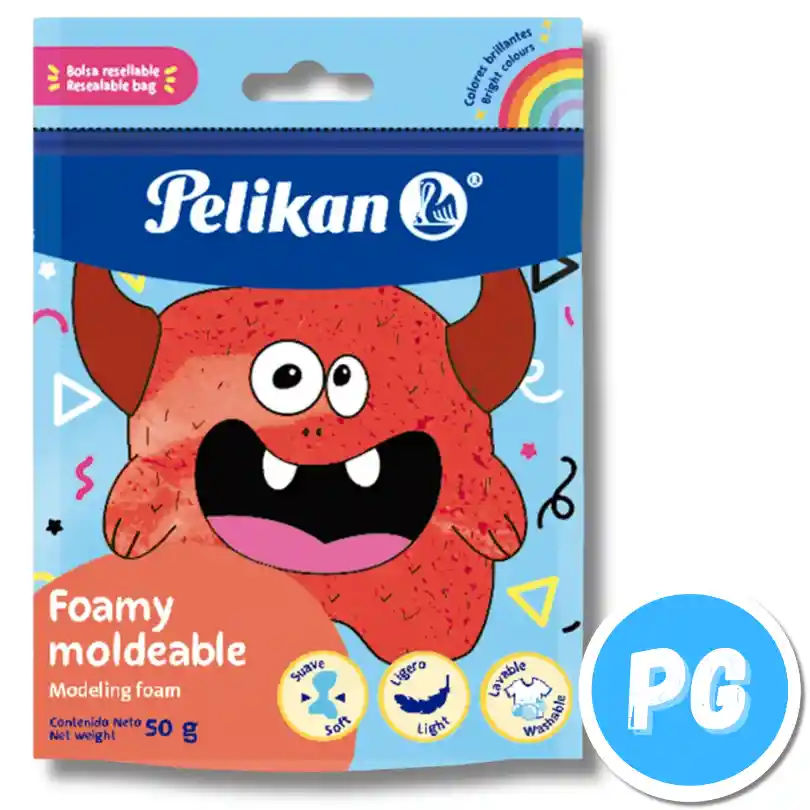 Paquete Fomi Moldeable Pelikan X50 Gramos Rojo