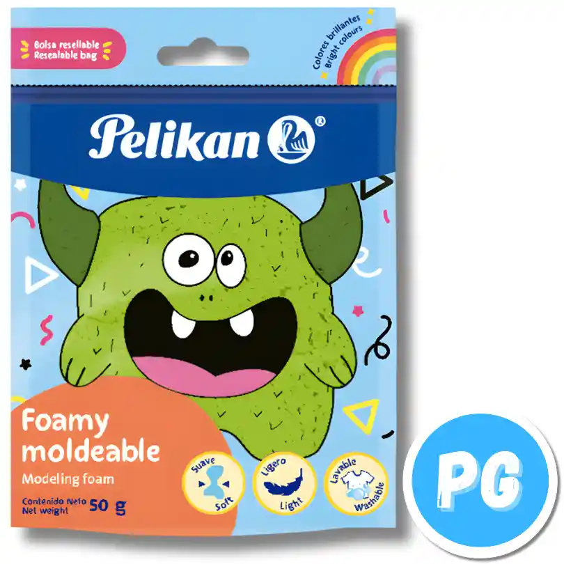Paquete Fomi Moldeable Pelikan X50 Gramos Verde Claro