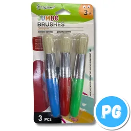 Paquete Pincel Cepillo Escolar Grueso X3 Unds