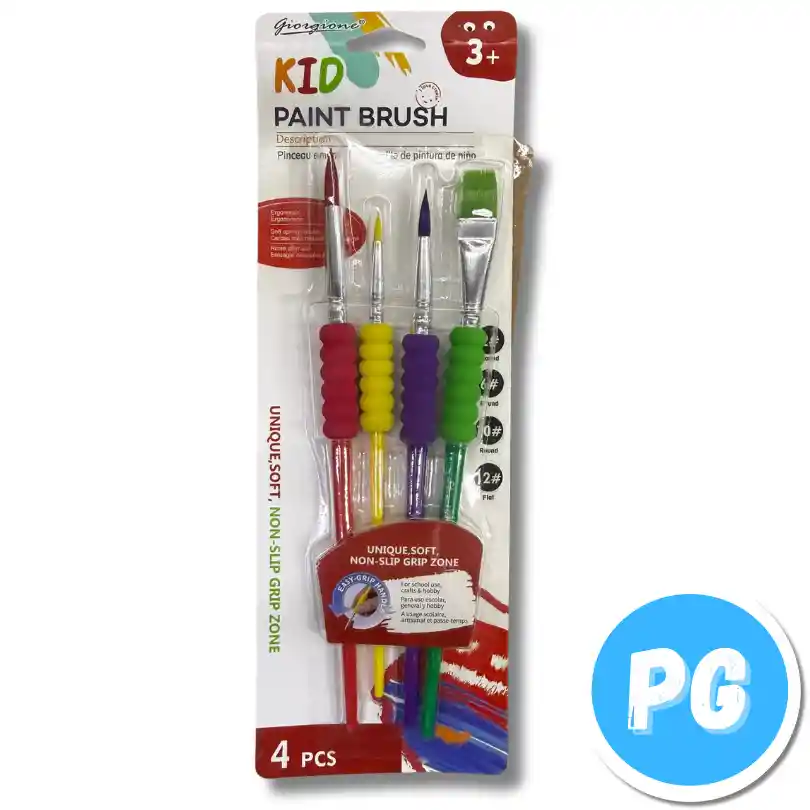 Paquete Pincel Giogione Ergonomico X4 Unds Surtido Ref 160 4a