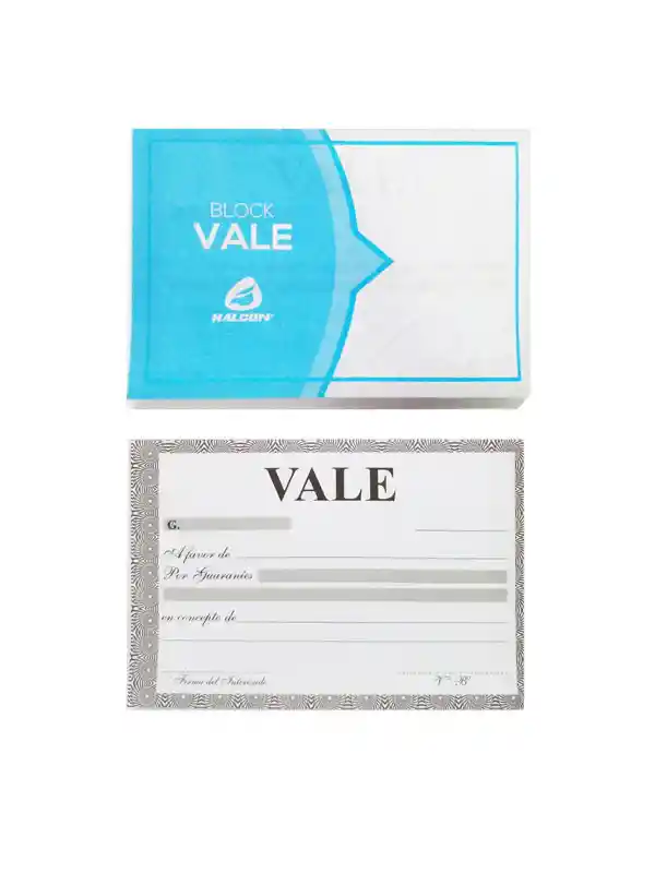 Talonario Vale X50h General