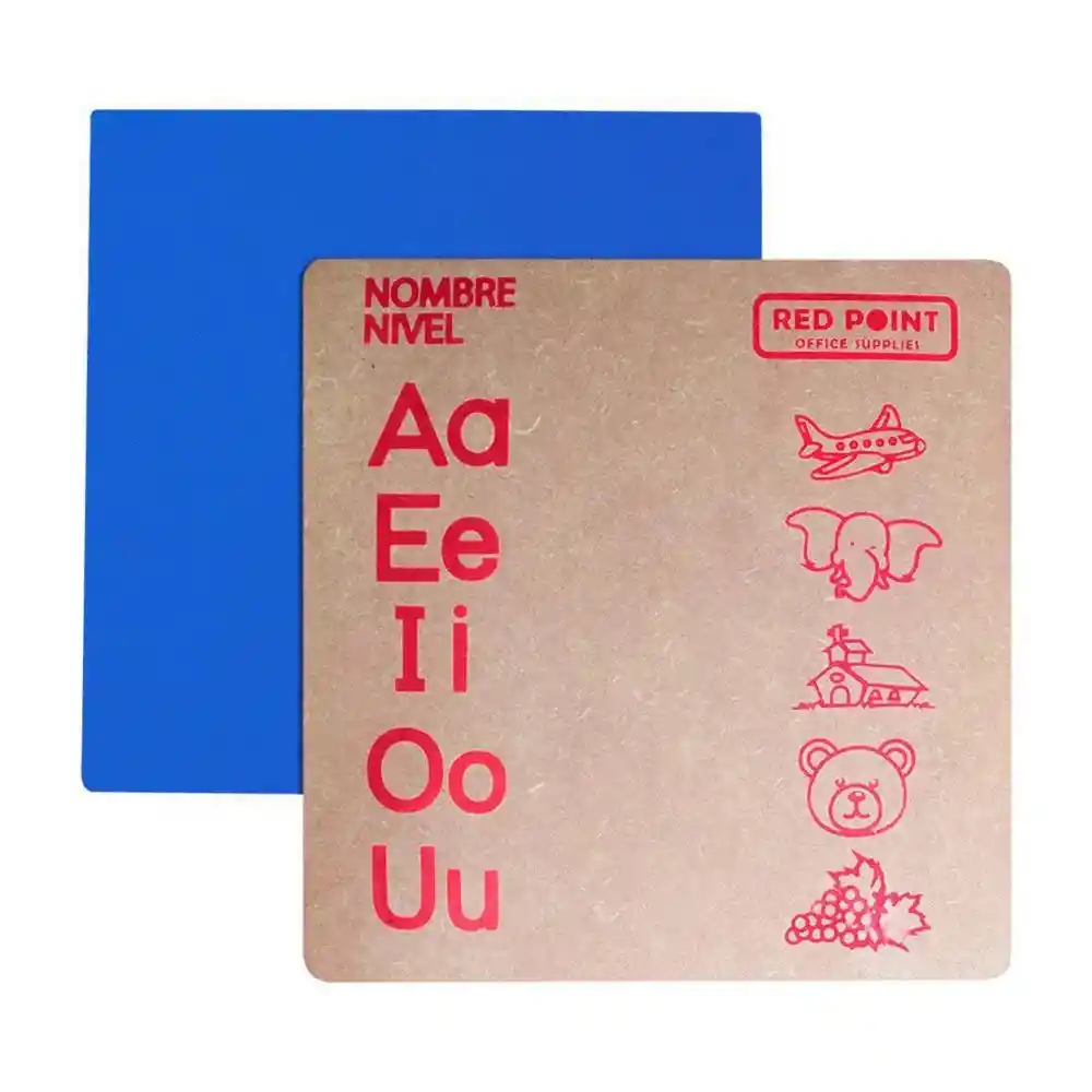 Tabla Punzado Doble Faz 30x30 Didáctica