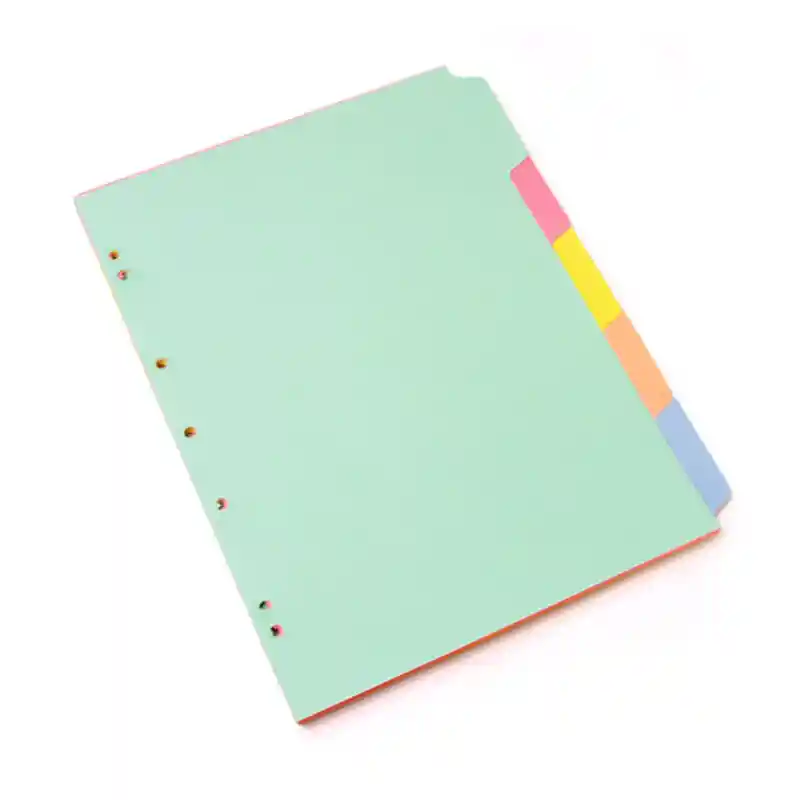 Separador Cartulina Tamaño Carta-105 X5 Colores
