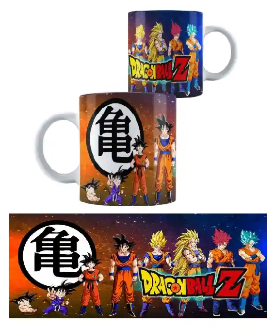 Mug Dragon Ball Taza Estampada Dragon Ball Pocillo