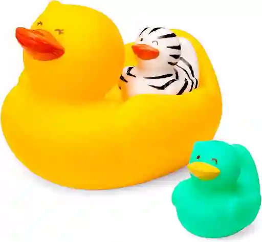 Set Juguete De Baño Bebés Patitos Marinos 3 Piezas Niños