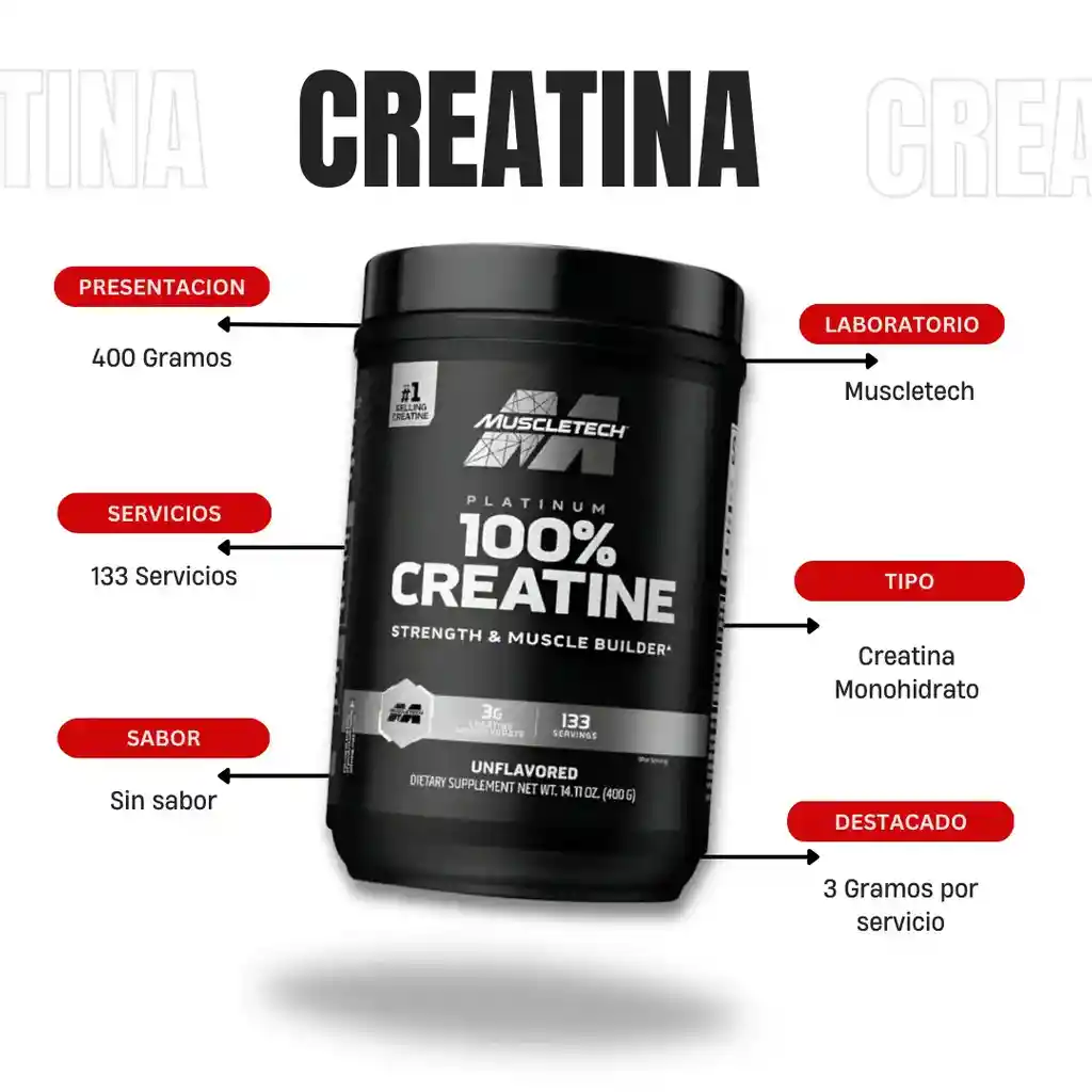 Creatina Platinum 100% Muscletech.