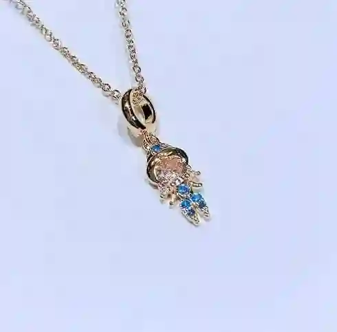 Cadena Collar Con Dije Princesa Jasmin Pelicula Aladdin Princesas Disney