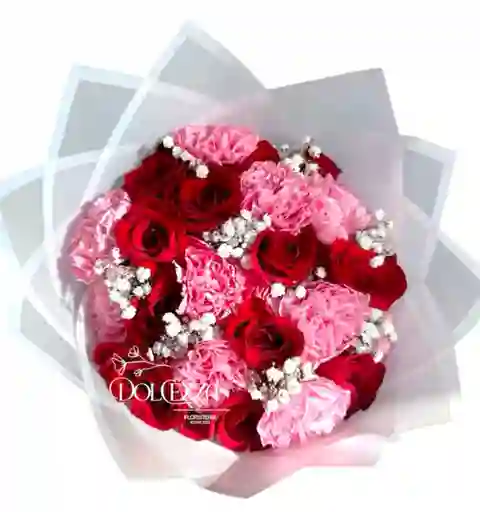 Flores Rosas Rojas Y Clavel