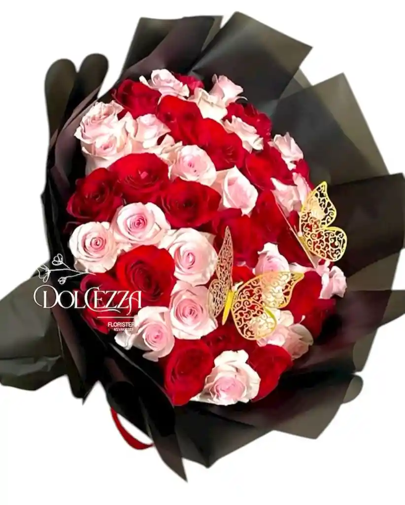 Flores Rosas Rojas Y Rosadas X48