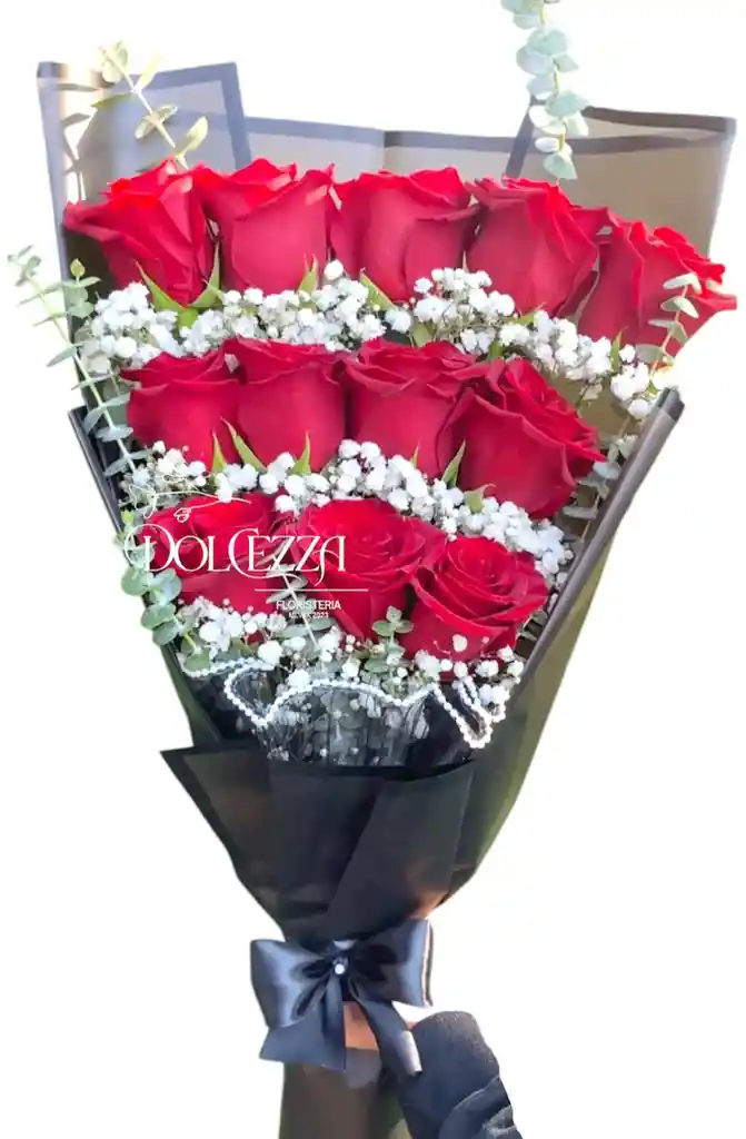 Flores Rosas Rojas X24 En Ramillete