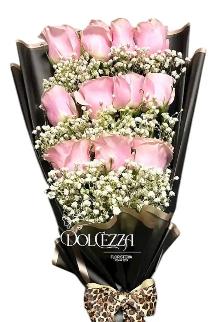 Flores Rosas Rosadas X12