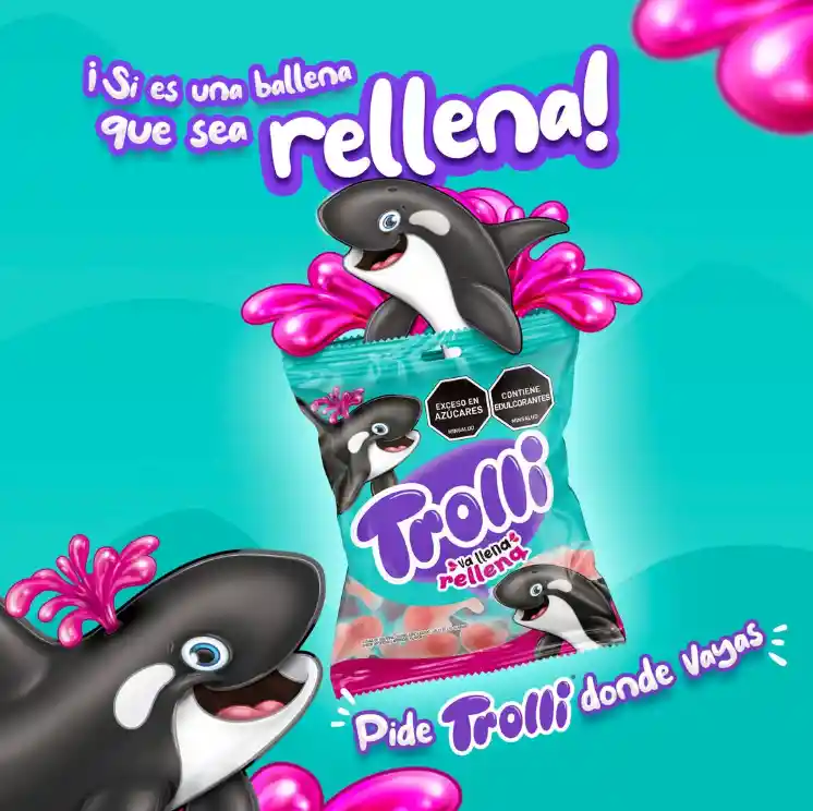 Gomitas Trolli Ballena Rellena X 63 G
