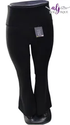 Pantalon Bota Campana Negro Licra