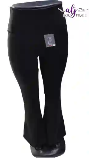 Pantalon Bota Campana Negro Licra