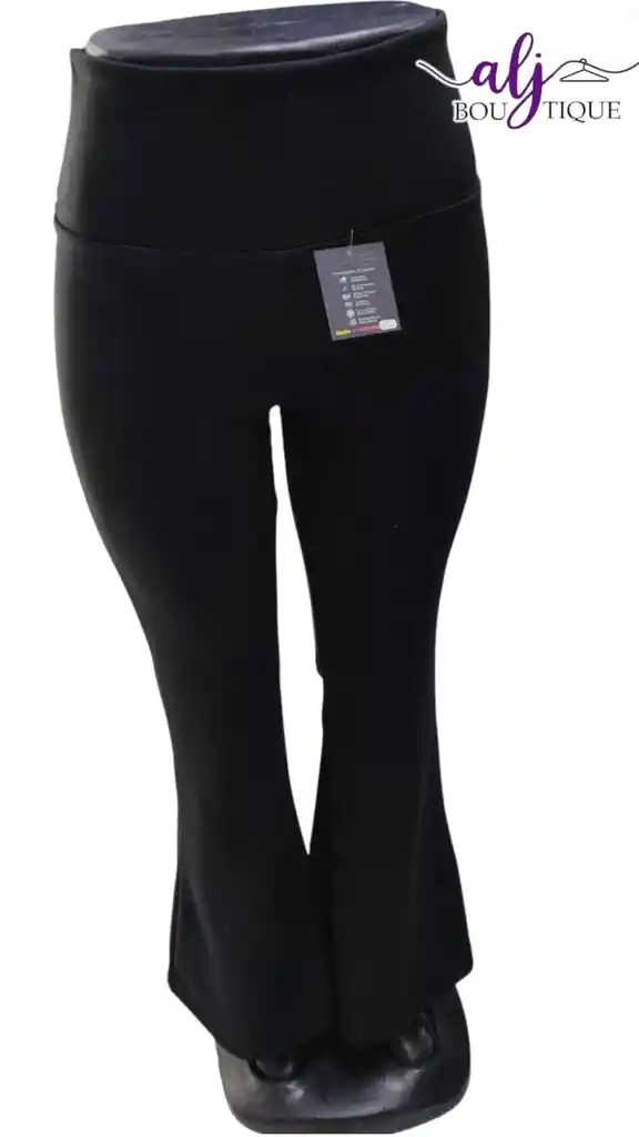Pantalon Bota Campana Negro Licra