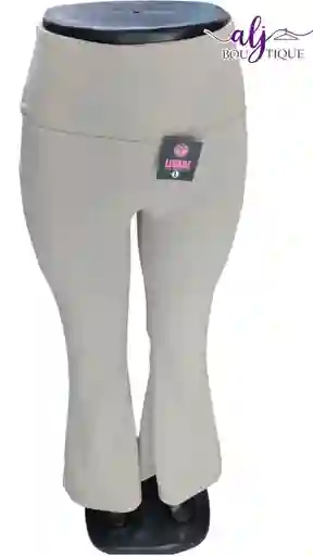 Pantalon Bota Campana Beige Licra