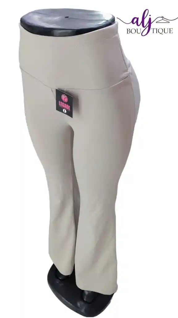 Pantalon Bota Campana Beige Licra