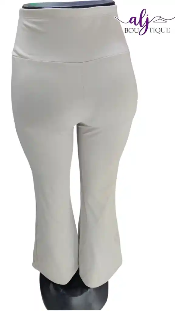 Pantalon Bota Campana Beige Licra