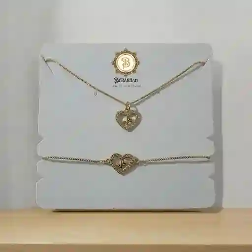 Collar Y Pulsera Fe Que Brilla