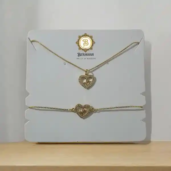 Collar Y Pulsera Fe Que Brilla