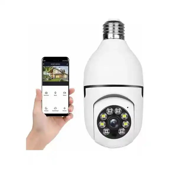 Camara Bombillo De Seguridad Ip Wifi 360 Nocturna