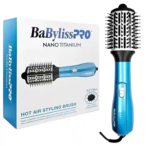 Cepillo Secador Alisador Cabello Babyliss Pro Azul Original