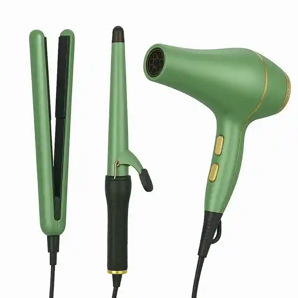 Combo Profesional 3 En 1 Aguacate Secador Plancha Y Rizador