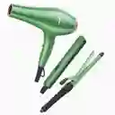Combo Profesional 3 En 1 Aguacate Secador Plancha Y Rizador