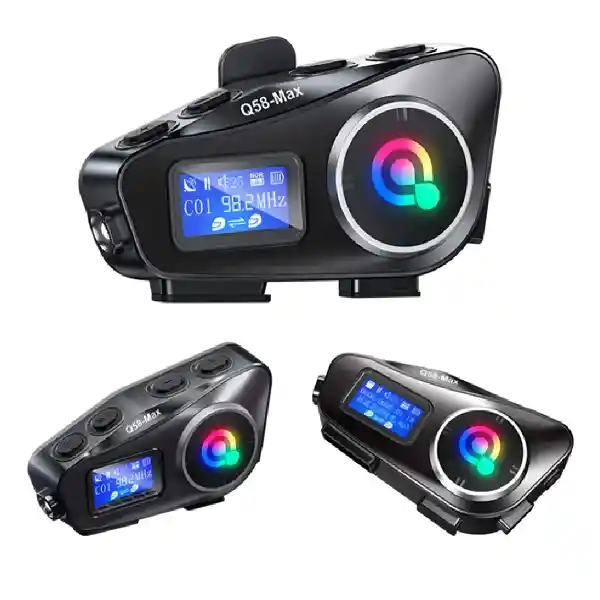 Intercomunicador Para Moto Q58 Rgb Musica Bluetooth