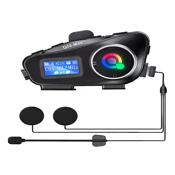 Intercomunicador Para Moto Q58 Rgb Musica Bluetooth