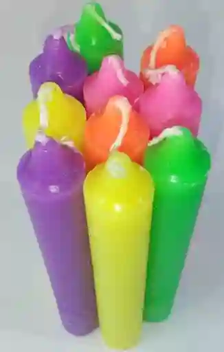 Vela Neon Navidad Pqt X 10 Unid.