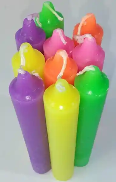 Vela Neon Navidad Pqt X 10 Unid.