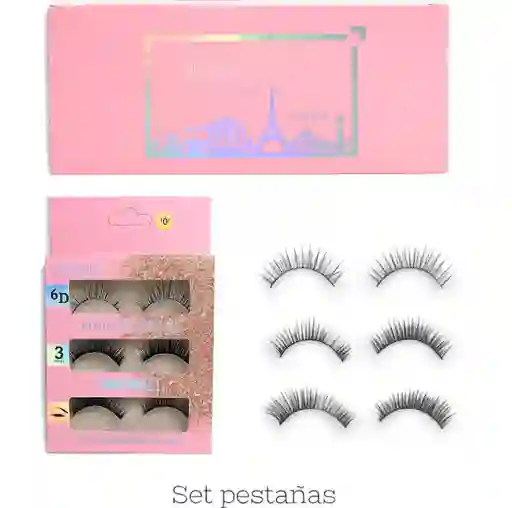 Kit De Pestañas X3