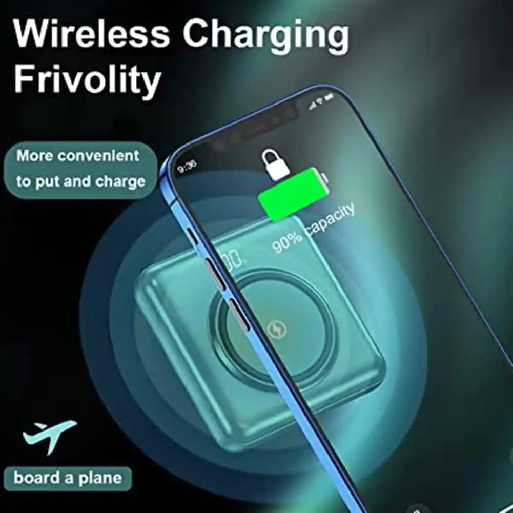 Power Bank De 12.000 Mah Con Magsafe Y Linterna