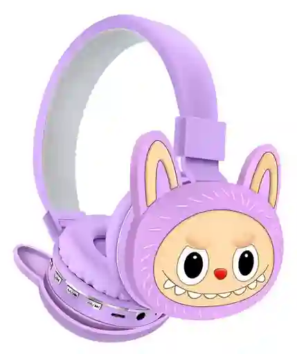 Audífonos Inalámbricos Diadema Labubu Morado