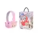 Audífonos Inalámbricos Diadema Labubu Rosado