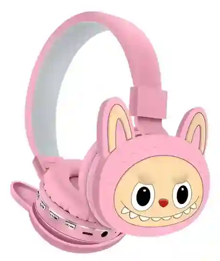 Audífonos Inalámbricos Diadema Labubu Rosado
