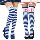 Medias De Rayas Motivo Marinero Largo A La Rodilla Halloween Disfraz