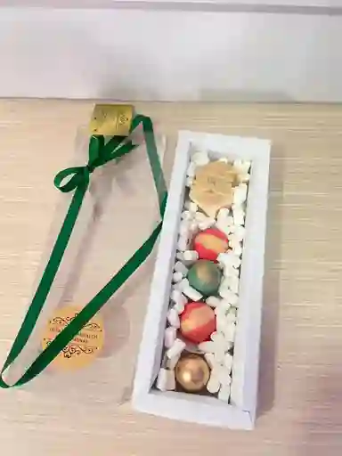 Caja De Acetato Con Rellenos Y Trufas Navideñas - Navidad