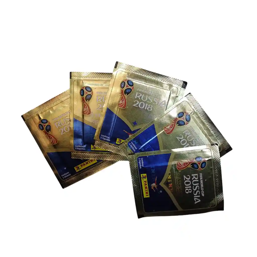 5 Sobres De Laminas Para El Album Fifa Copa Mundial Rusia 2018 Panini